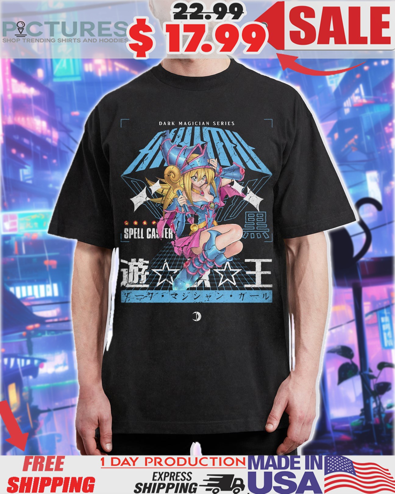 Yu-Gi-Oh! Dark Magician Girl Series Spellcaster Anime Shirt