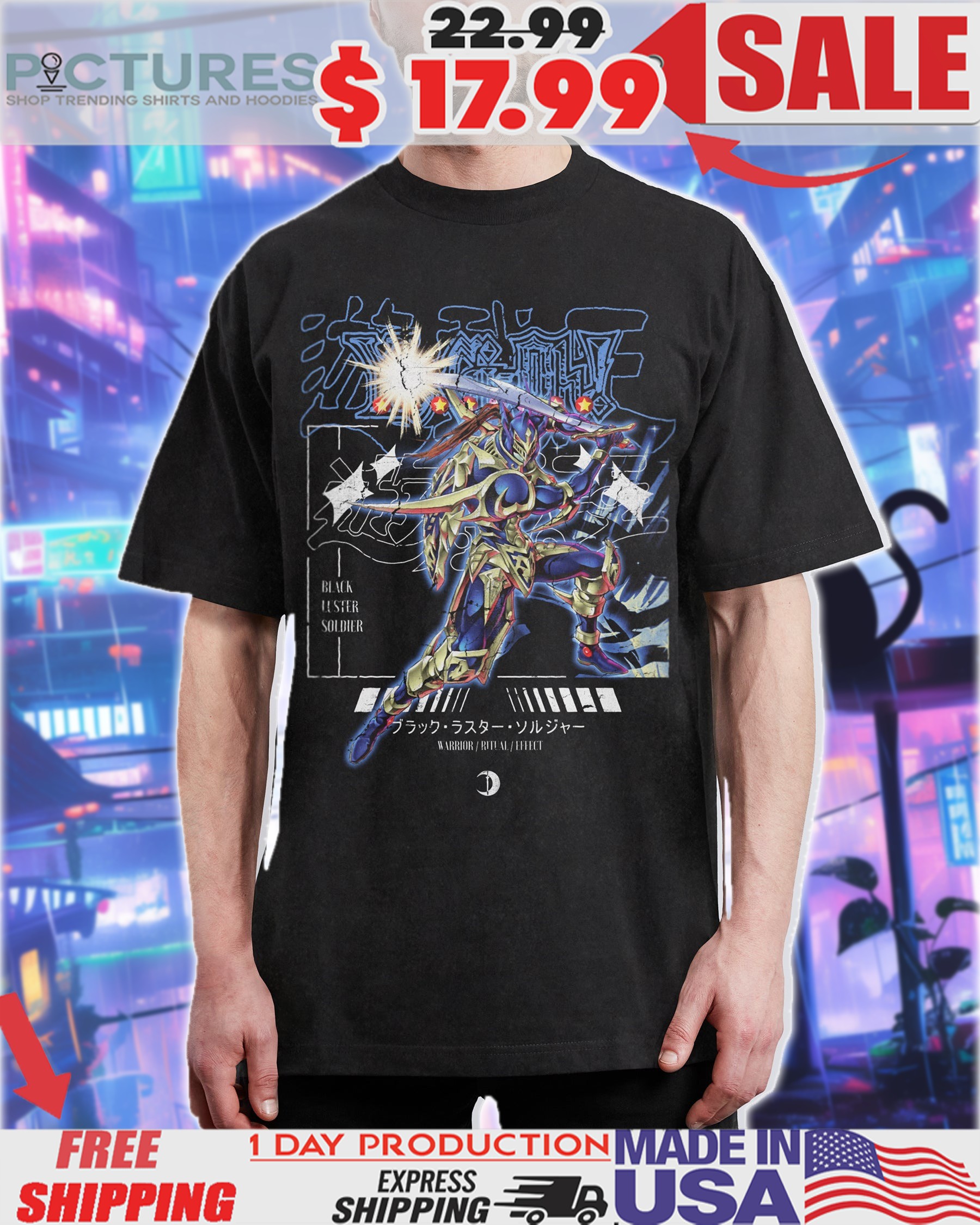 Yugioh! Black Luster Soldier Pose Anime Shirt