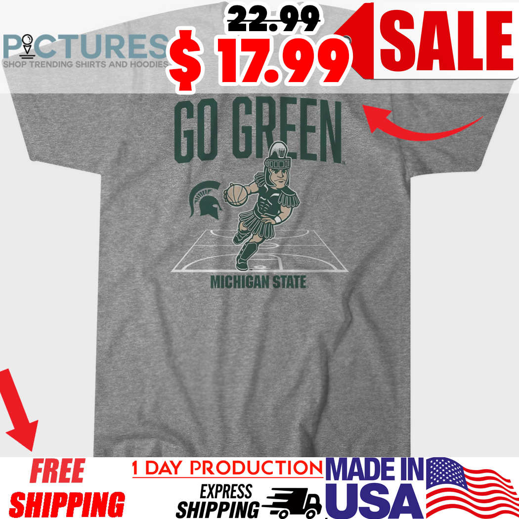 Michigan State Spartans Go Green Mascot Court Shirt