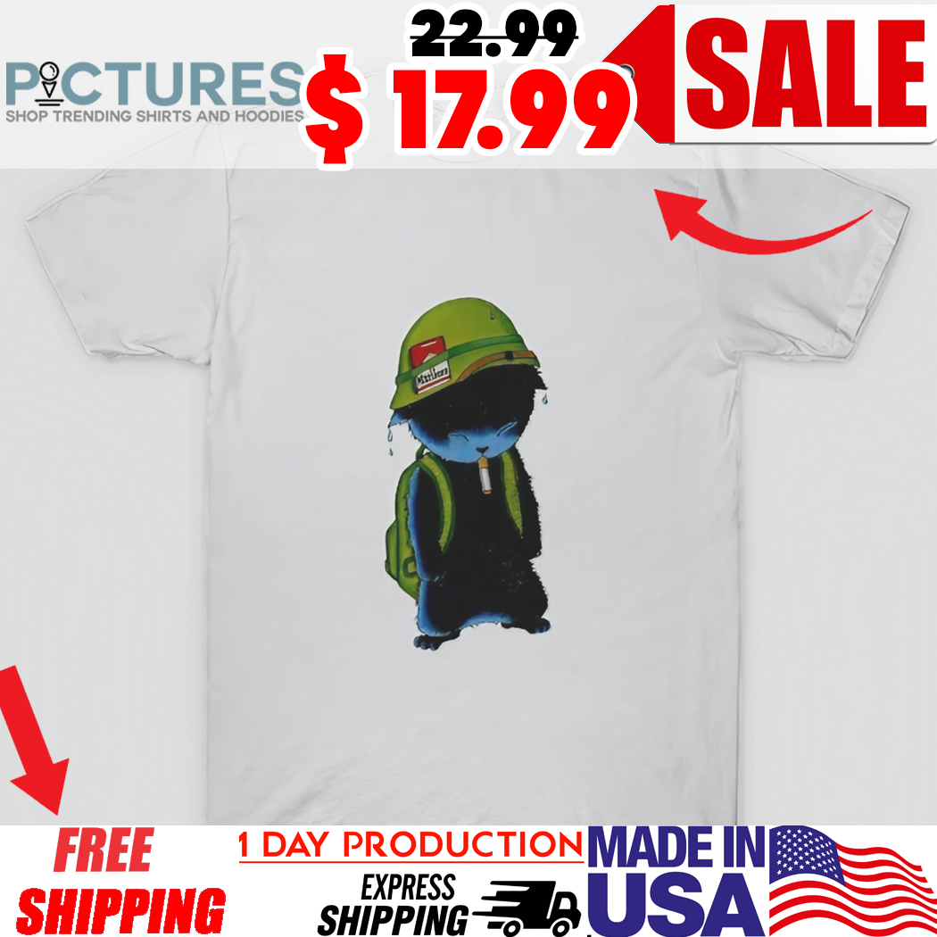 Cig Cat Smoking Marlboro Cigarette Shirt