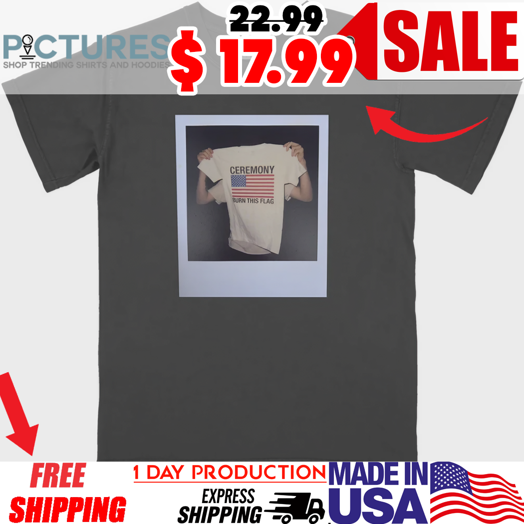 Ceremony Burn This Flag Polaroid Shirt