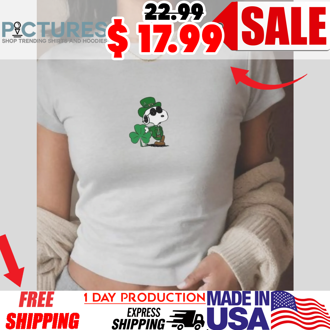 Snoopy Lucky Leprechaun Martini St Patrick's Day Shirt