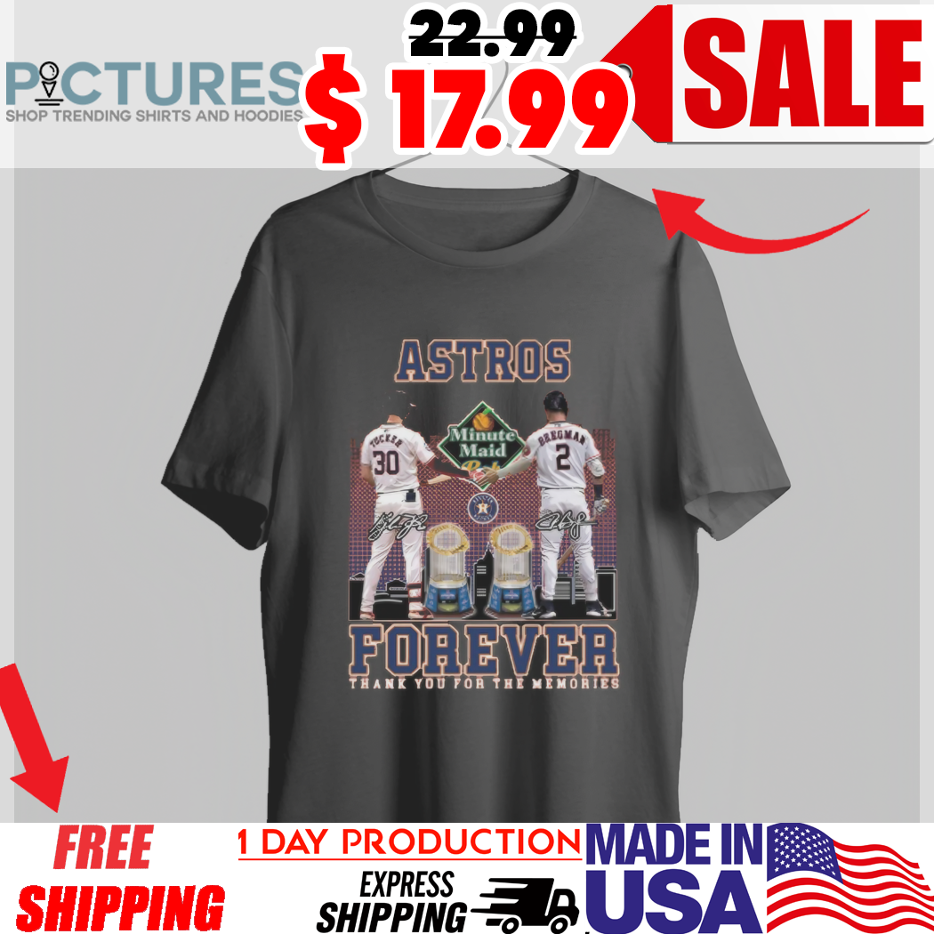 Tucker Bregman Astros Forever Thank You For The Memories Signatures Shirt