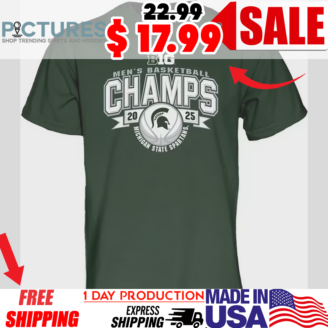 Michigan State Spartans Big 10 Basketball Champions 2025 Shirt