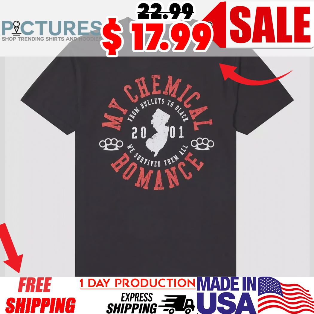My Chemical Romance from bullets to black we survived them all 2001 shirt