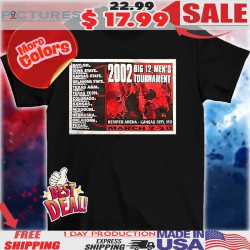 2002 Big 12 Men’s Tournament Kemper Arena Kansas City shirt