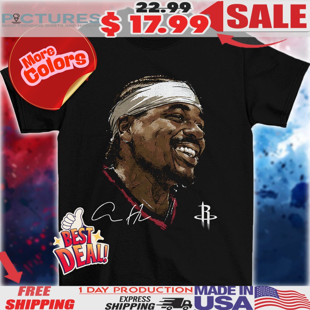 Aaron Holiday Houston Rockets Mlb Basketball Player Portrait Signature Shirt