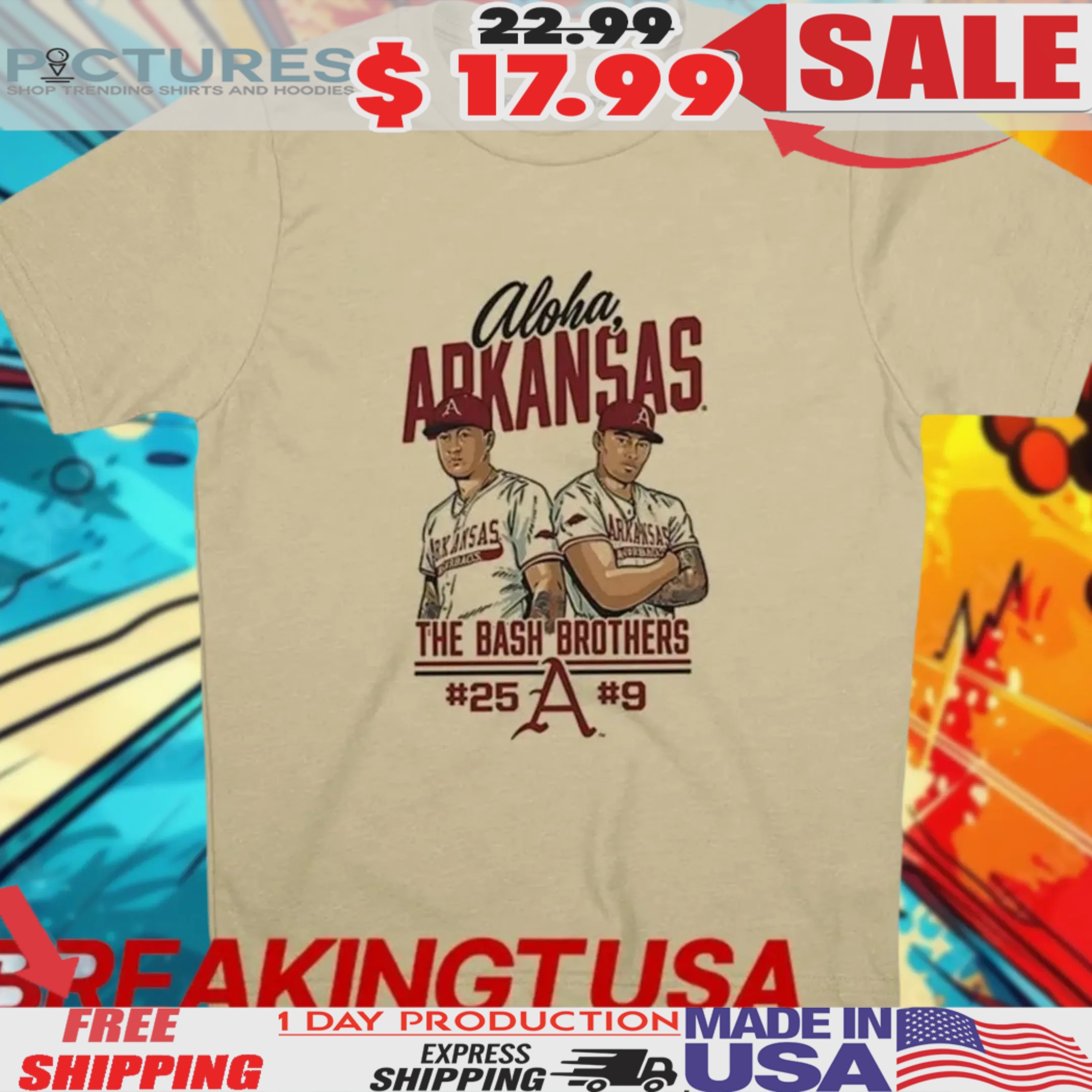 Aloha Arkansas Malachi Singleton And Luke Hasz The Bash Brothers Shirt
