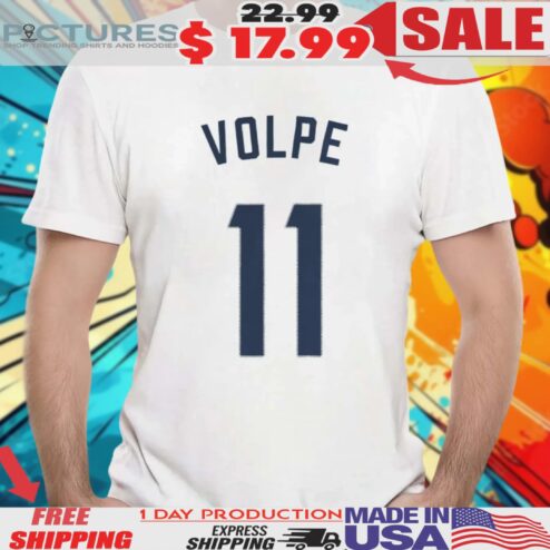 Anthony Volpe Number 11 New York Yankees MLB Baseball 2025 Shirt