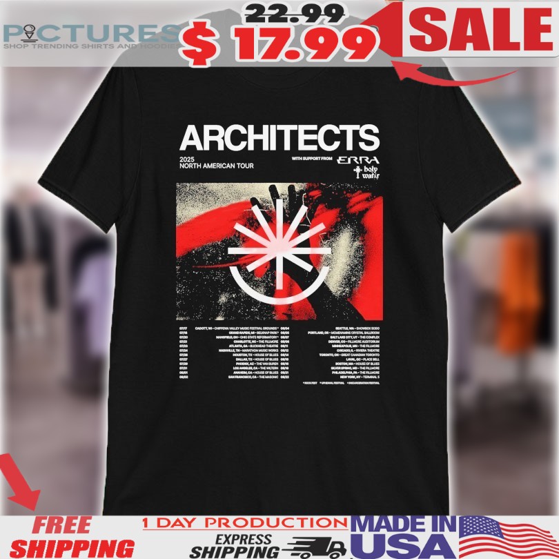 Architects 2025 North American Tour Dates The Sky The Earth And All Between Shirt