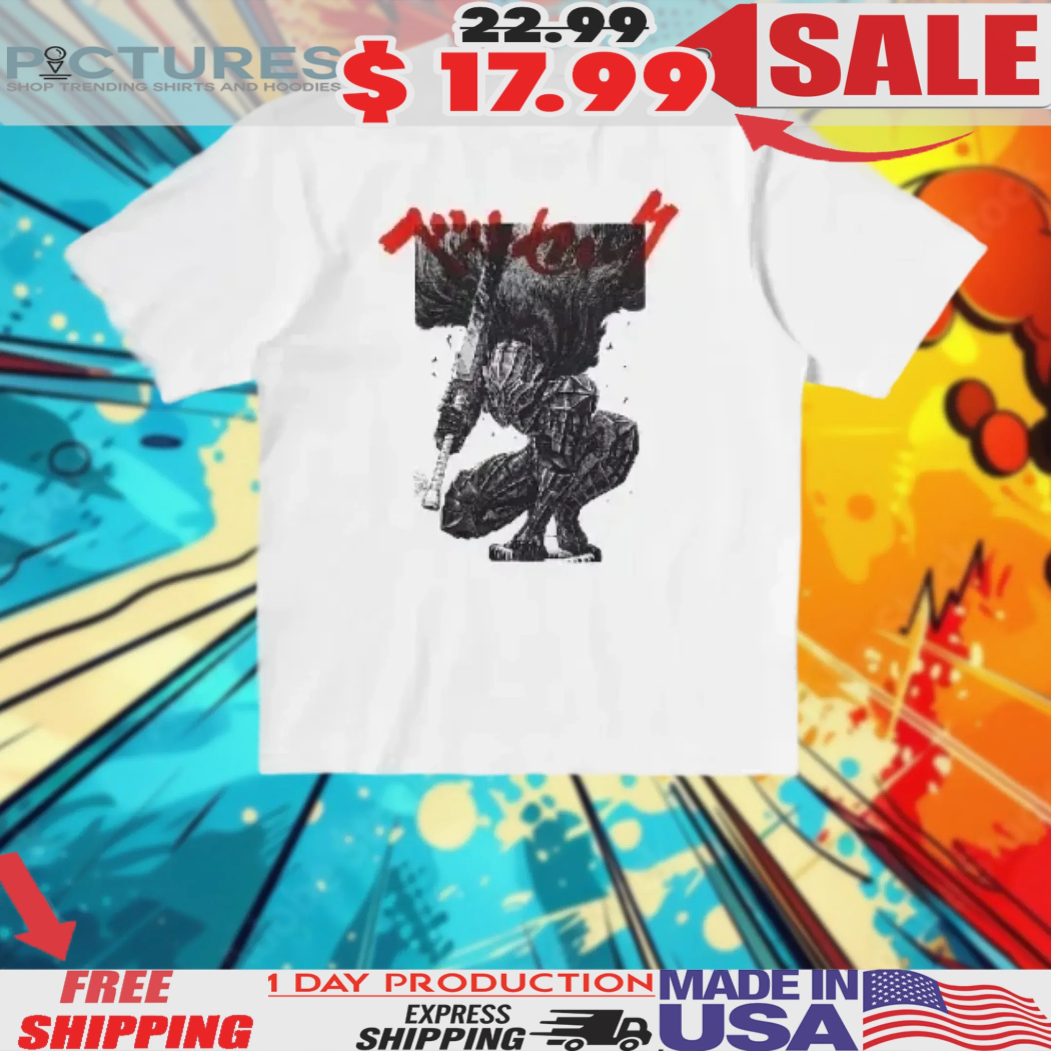Berserk Manga Curation Ut Shirt