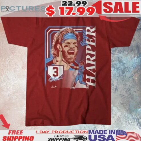 Bryce Harper Collage Frame No. 3 Player Philadelphia Phillies Signature Shirt