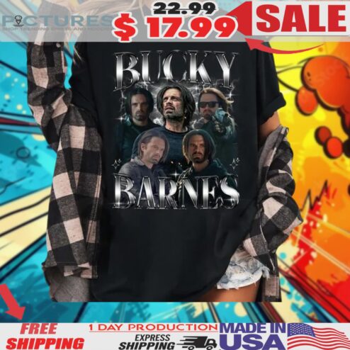 Bucky Barnes Marvel Universe Sebastian Stan Vintage Bootleg Shirt
