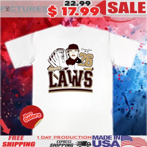 Carson Laws 26 Texas State Bobcats baseball caricature 2025 chibi shirt