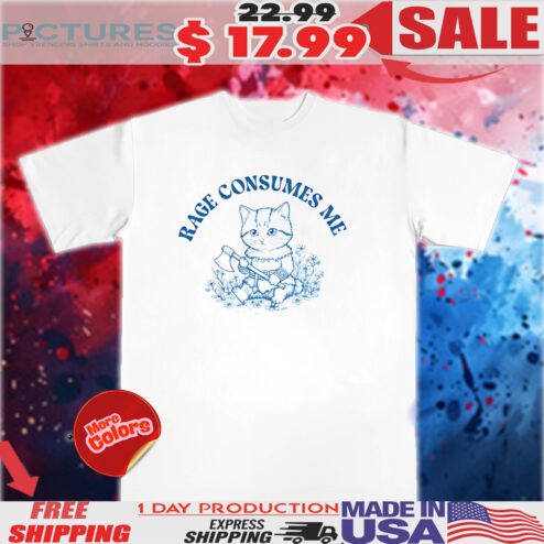 Cat Rage Consumes Me Wizard Shirt