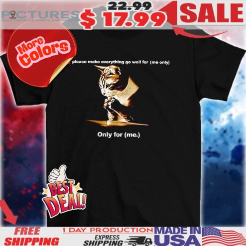 Cat praying please make everything go well for me only shirt