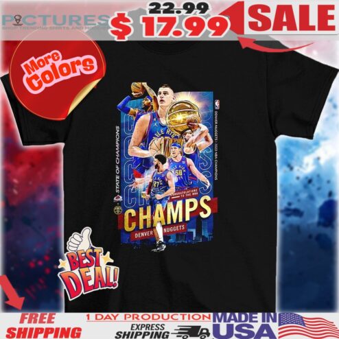 Congrats Denver Nuggets Champs 2023 NBA Finals collage shirt