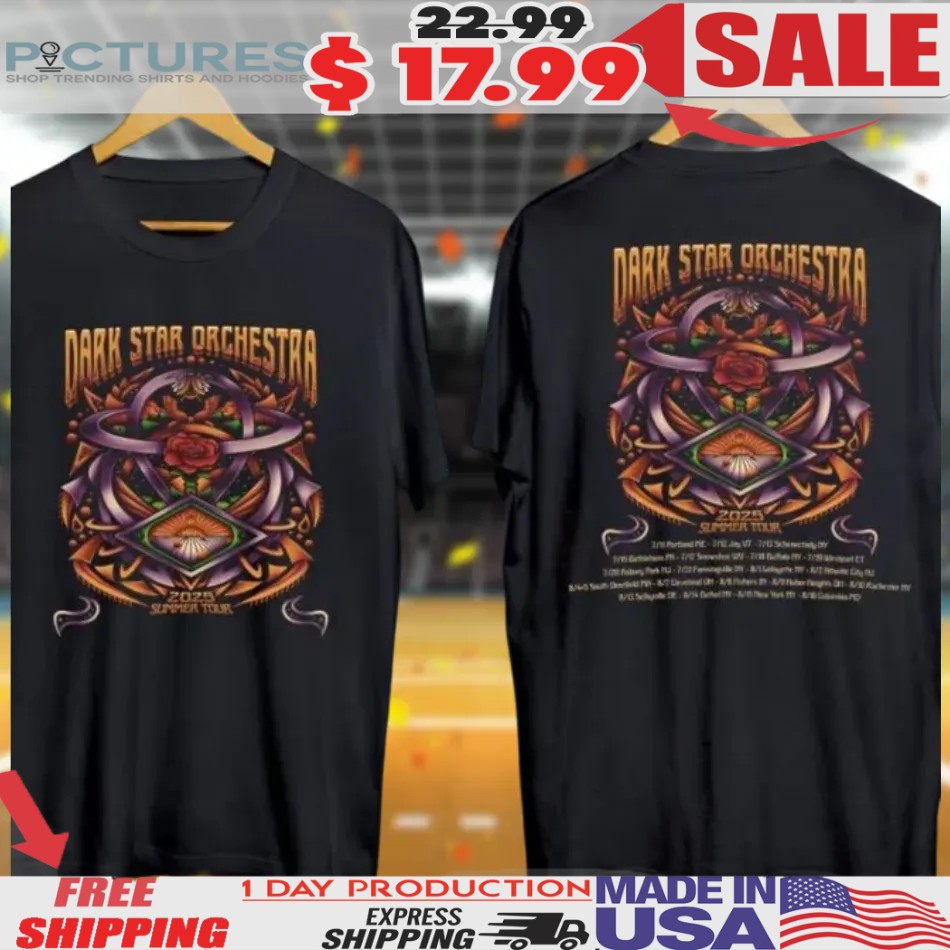 Dark Star Orchestra Summer Tour 2025 Date Rose Shirt