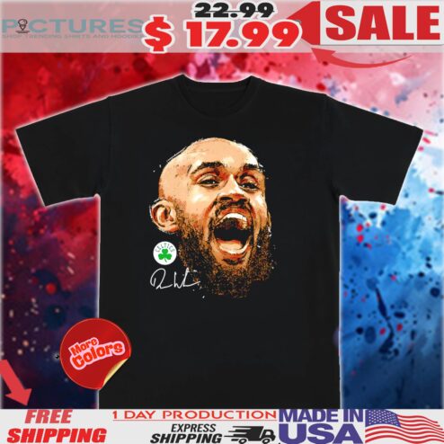 Derrick White Boston Celtics Portrait Signature Shirt