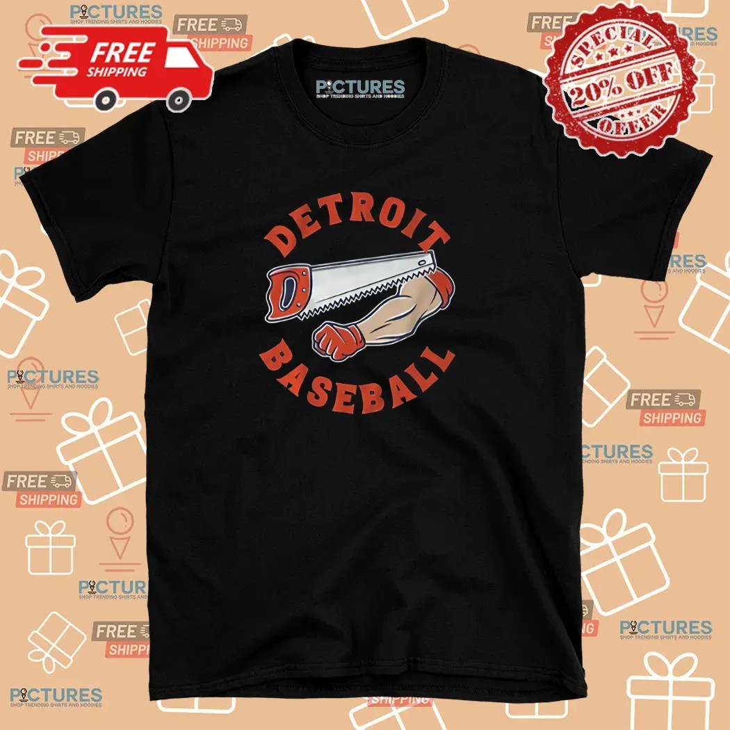 Detroit Tigers Baseball Bone Saw Graphic Shirt
