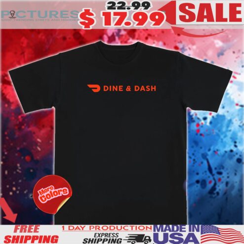 Dine And Dash Doordash Parody Logo Shirt