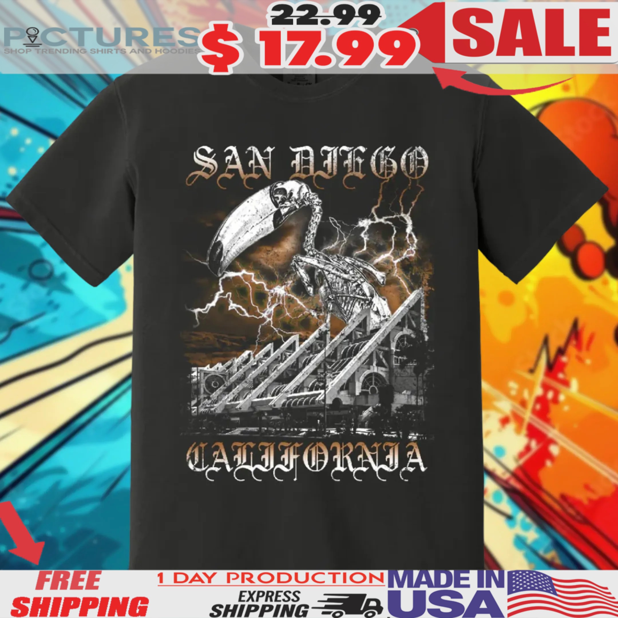 Downtown San Diego Metal Shirt