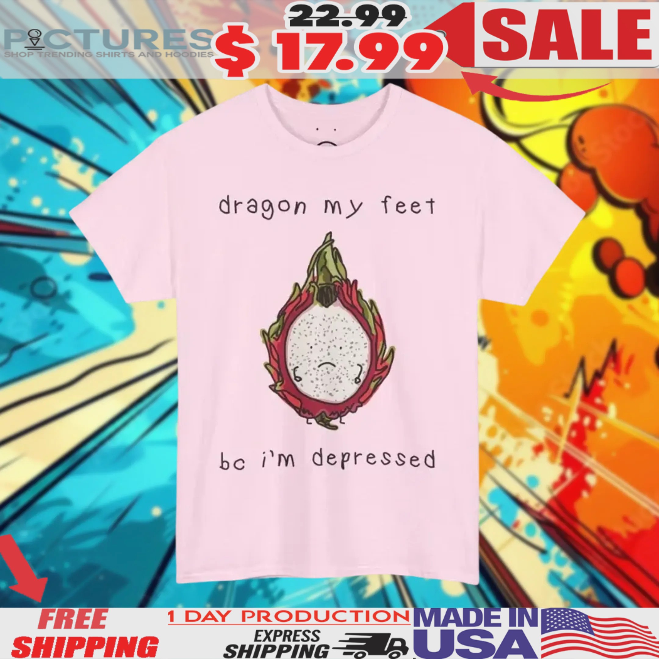 Dragon My Feet Bc I’m Depressed Shirt