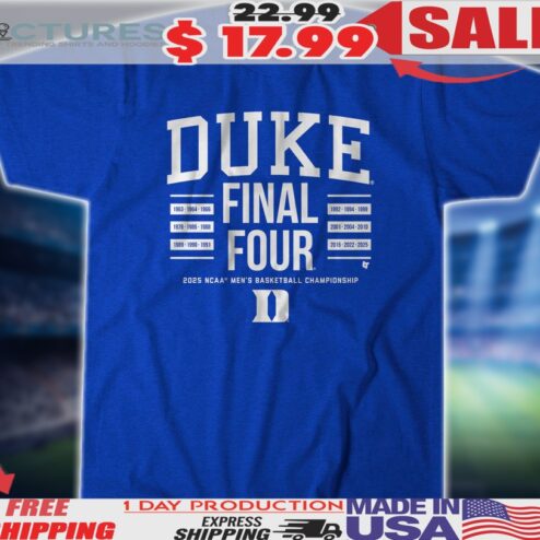 Duke Blue Devils All-Time Final Fours 2025 NCAA Men's Basketball Championship Shirt