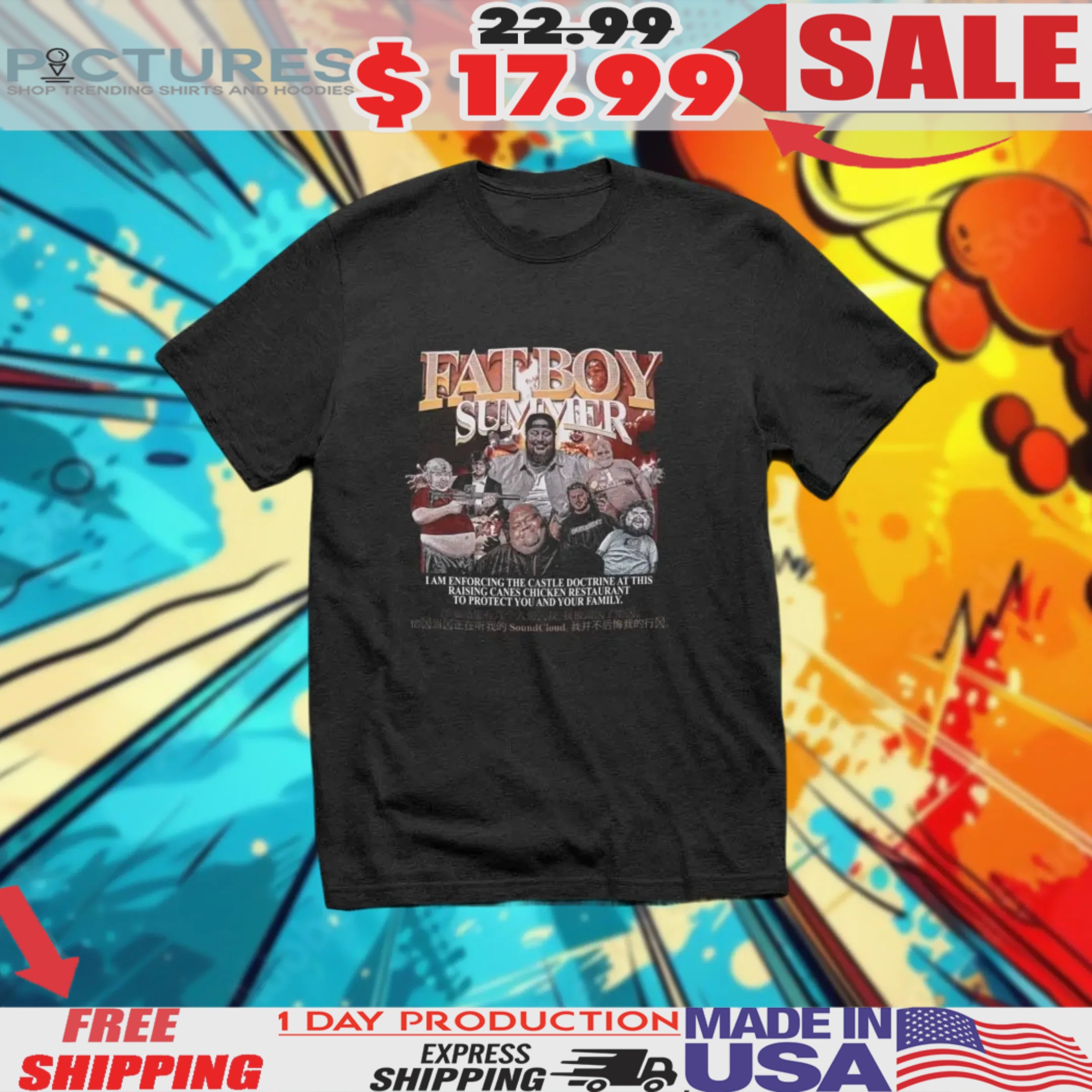 Eat Boy Summer I Am Enforcing The Castle Doctrine At This Raising Canes Chicken Restaurant Shirt Eat Boy Summer I Am Enforcing The Castle Doctrine At This Raising Canes Chicken Restaurant Shirt