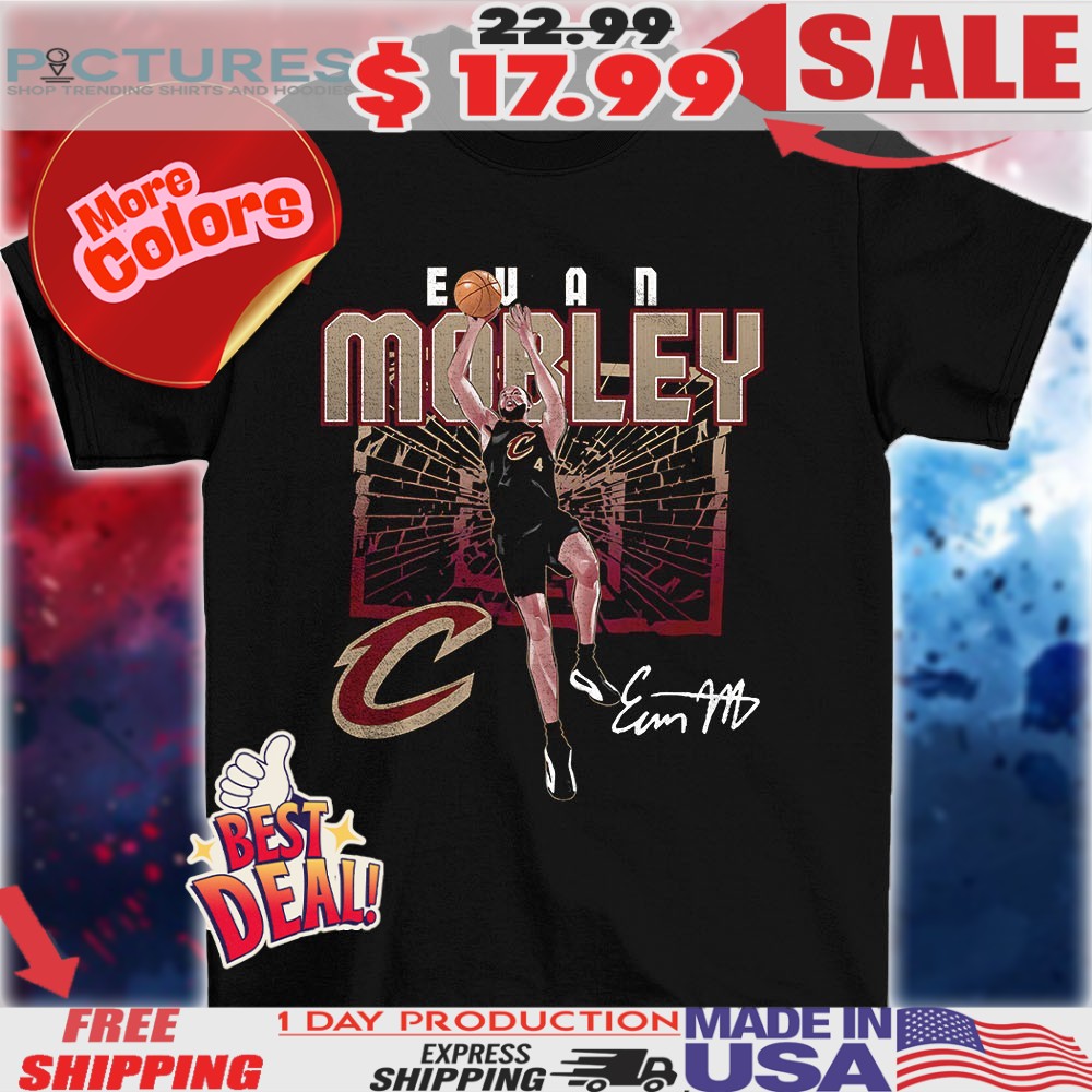 Evan Mobley Cleveland Cavaliers Mlb Basketball Player Shattered Signature Shirt