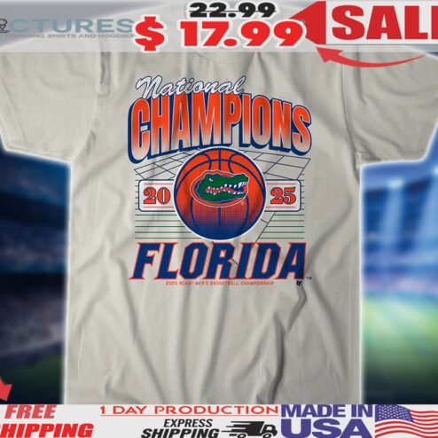 Florida Gators Basketball 2025 NCAA Champions Grid Shirt