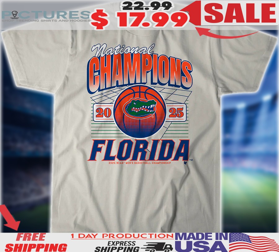 Florida Gators Basketball 2025 NCAA Champions Grid Shirt