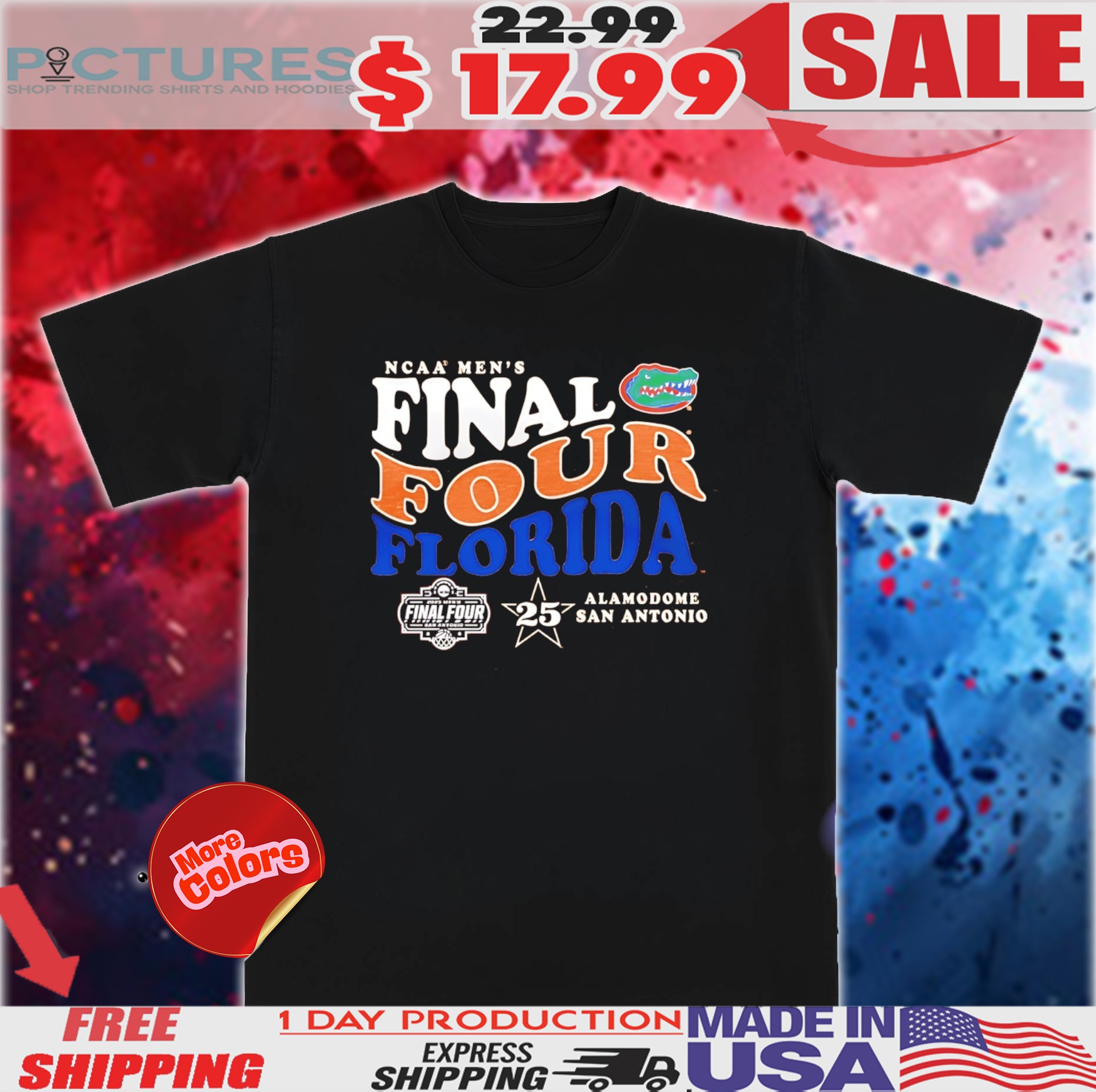 Florida Gators Men’s Basketball ’25 Final Four logo shirt