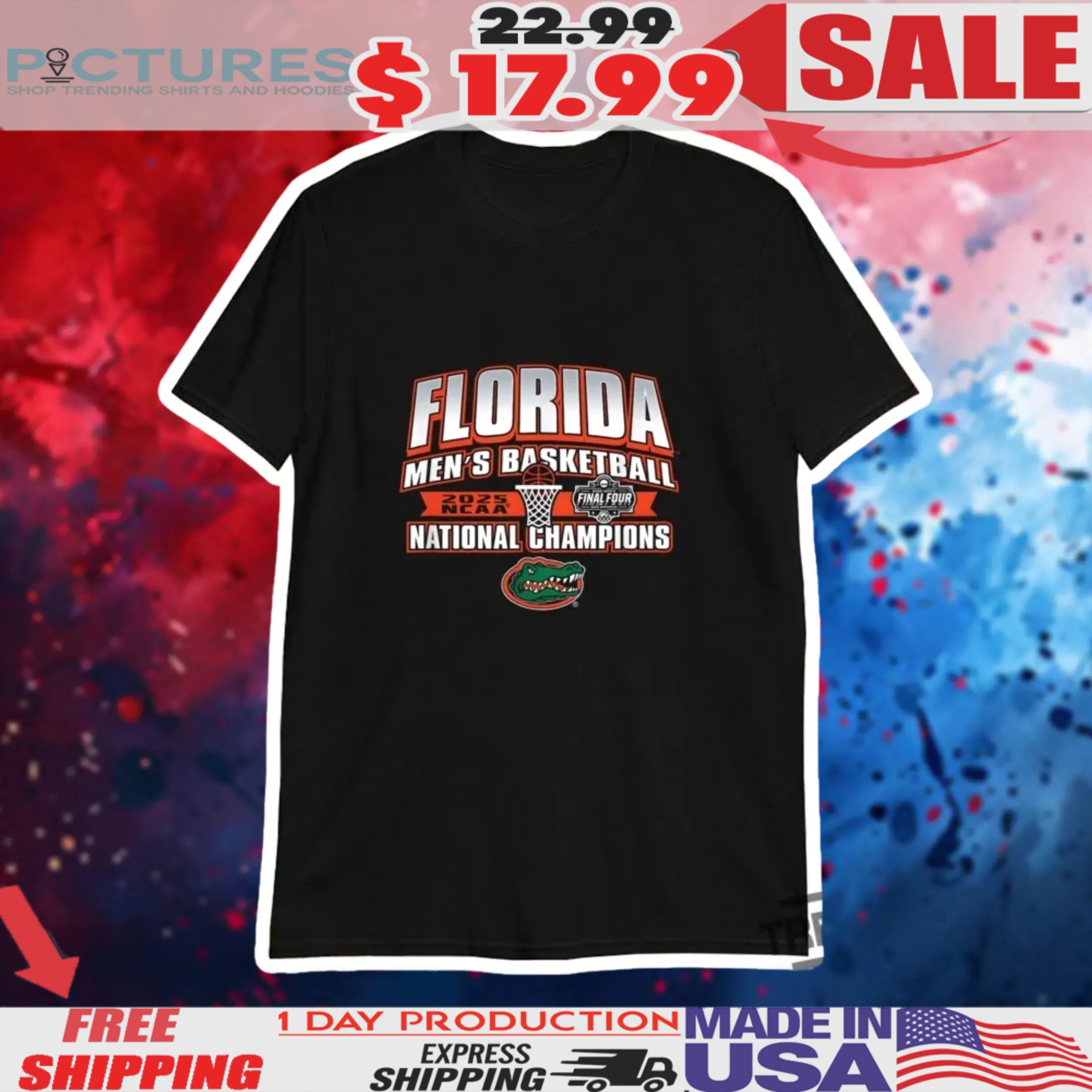 Florida Men's Basketball 2025 NCAA Final Four National Champions Shirt