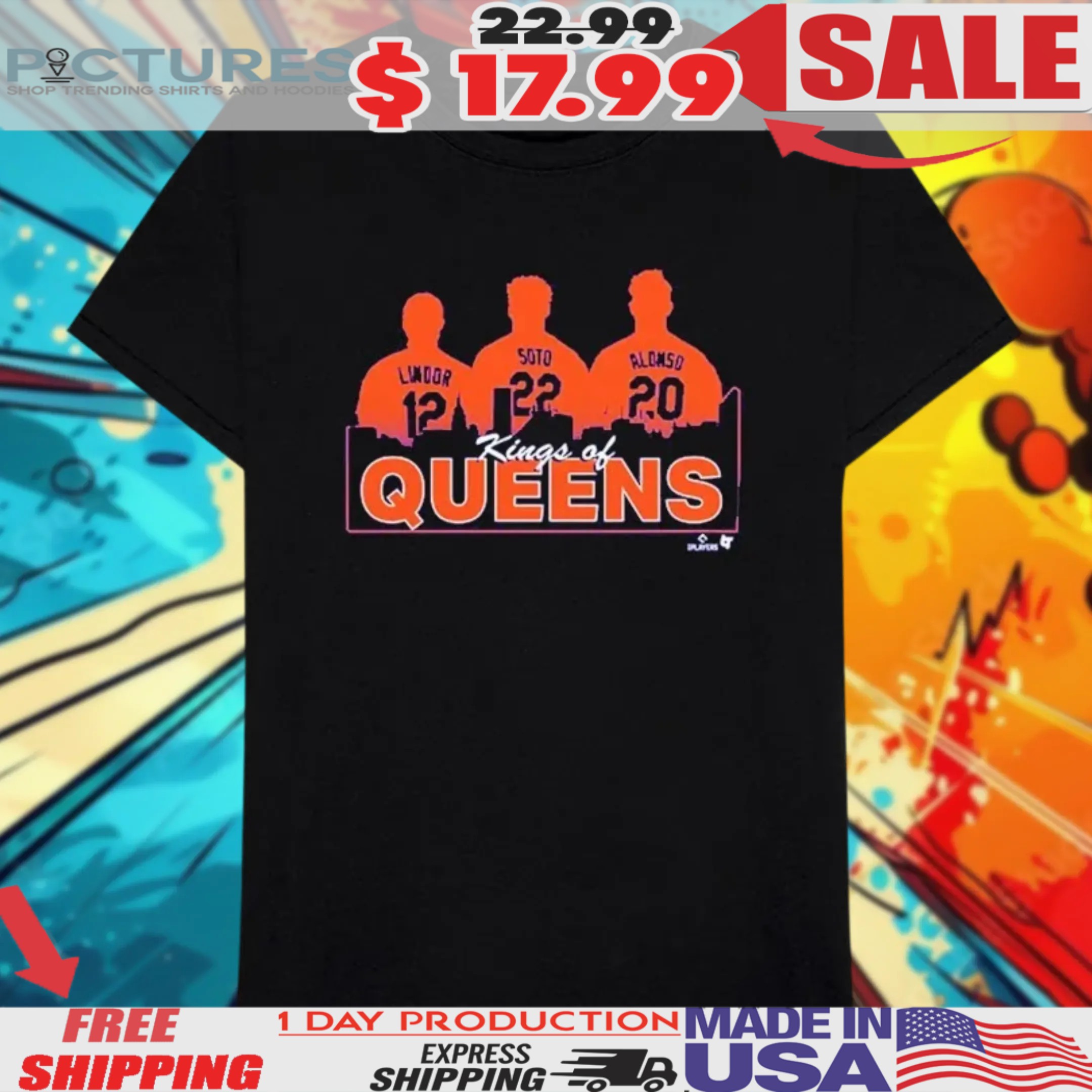 Francisco Lindor Juan Soto And Pete Alonso Kings Of Queens New York Mets Shirt