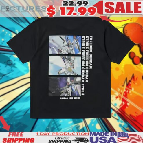 Freedom Gundam Strike Freedom Gundam Type II Gundam Seed Series Shirt 1