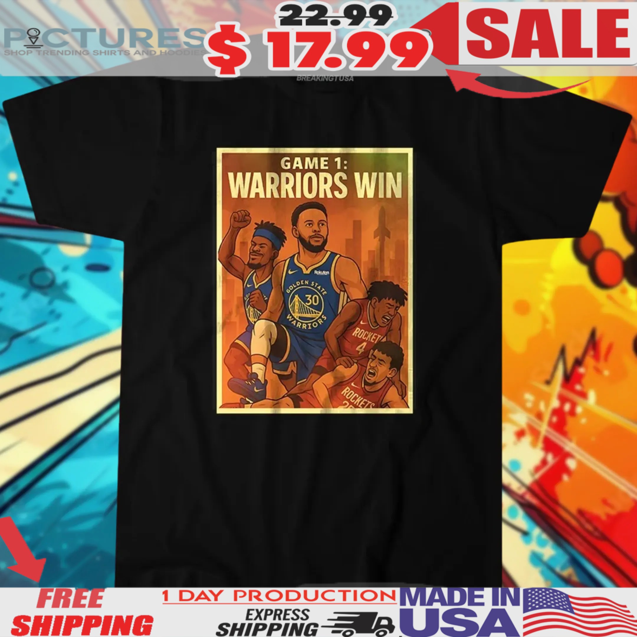 Game 1 Golden State Warriors Basketball Win 95-85 Shirt