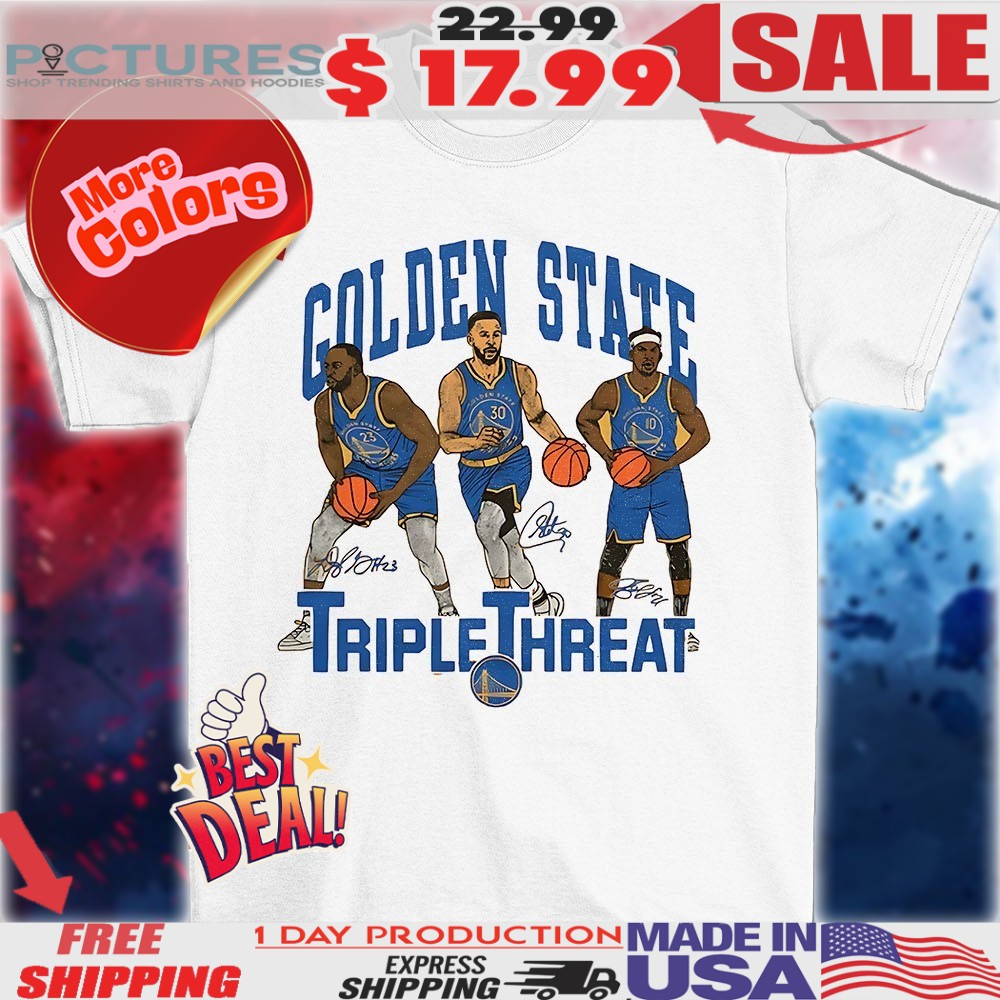 Golden State Warriors triple threat Draymond Green Stephen Curry Jimmy Butler III signature vintage shirt