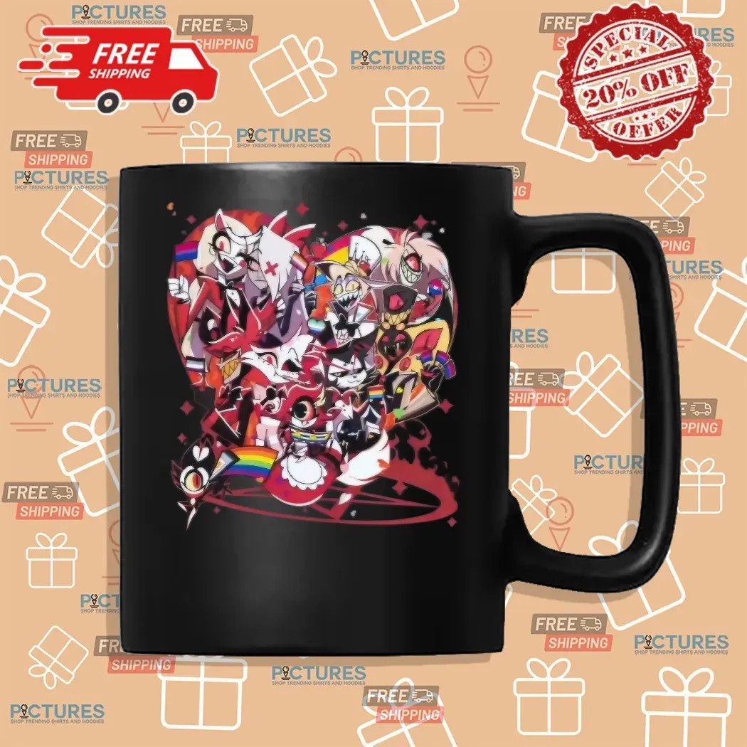 Hazbin Hotel Lucifer Is Pansexual Husk Is Pansexual Sir Pentious Is Bisexual Cherri Bomb Is Bisexual Niffty Is A Straight Ally Shirt