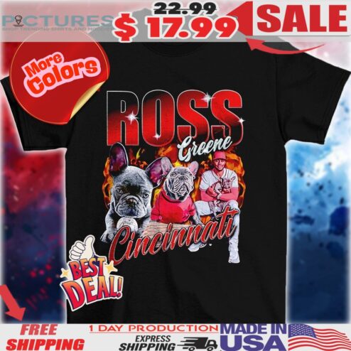 Hip Hop Ross Greene Cincinnati Reds bulldog baseball bootleg style shirt