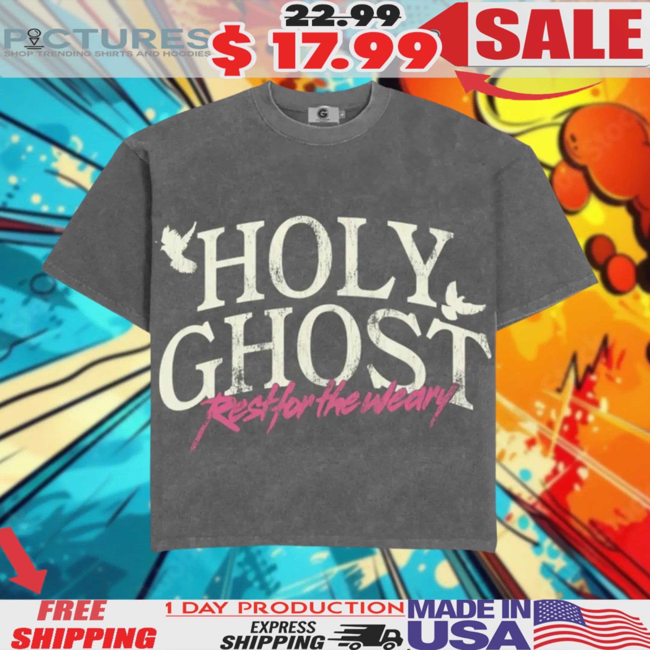 Holy Ghost Rest For The Weary Shirt