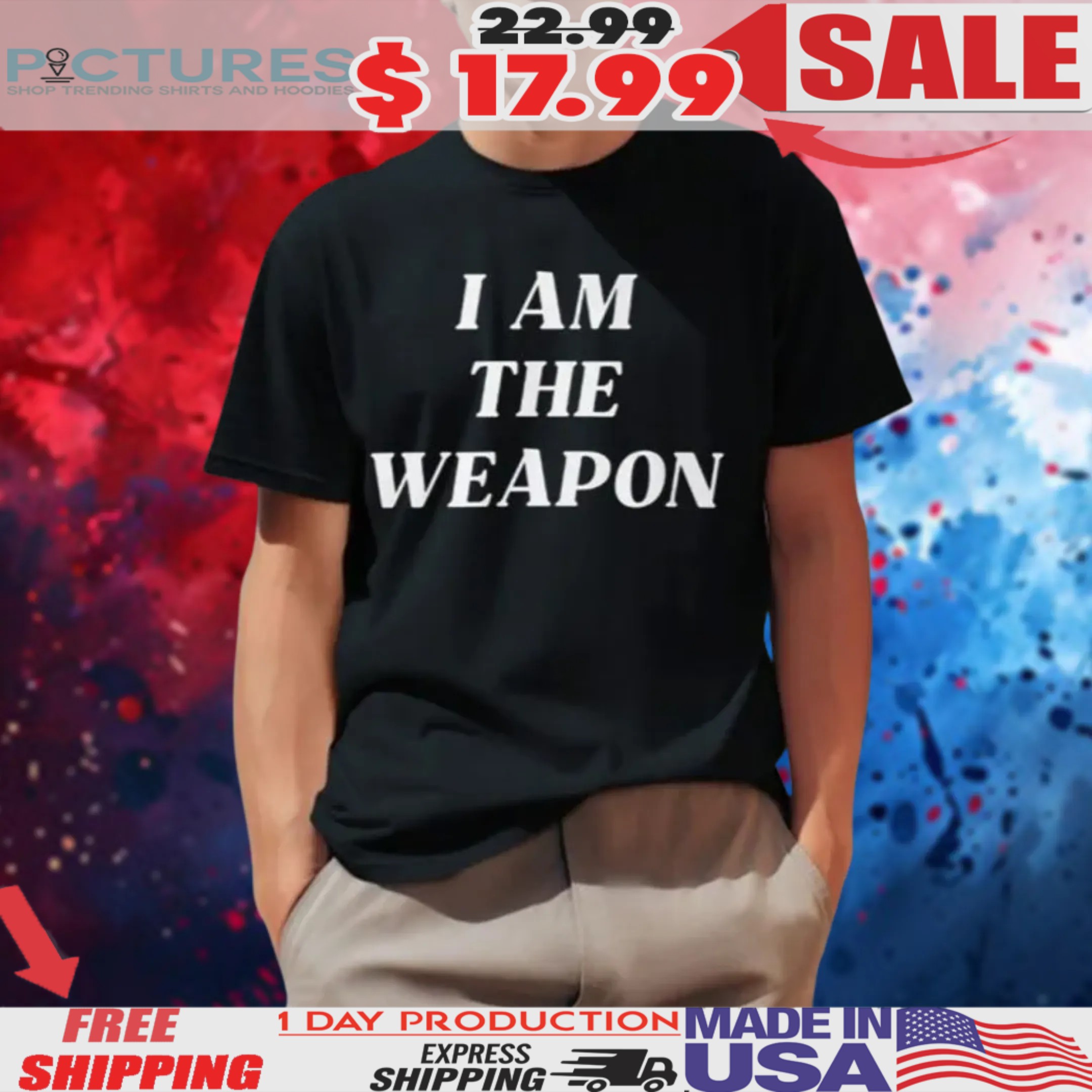 I Am The Weapon Hands OFF Protest Shirt