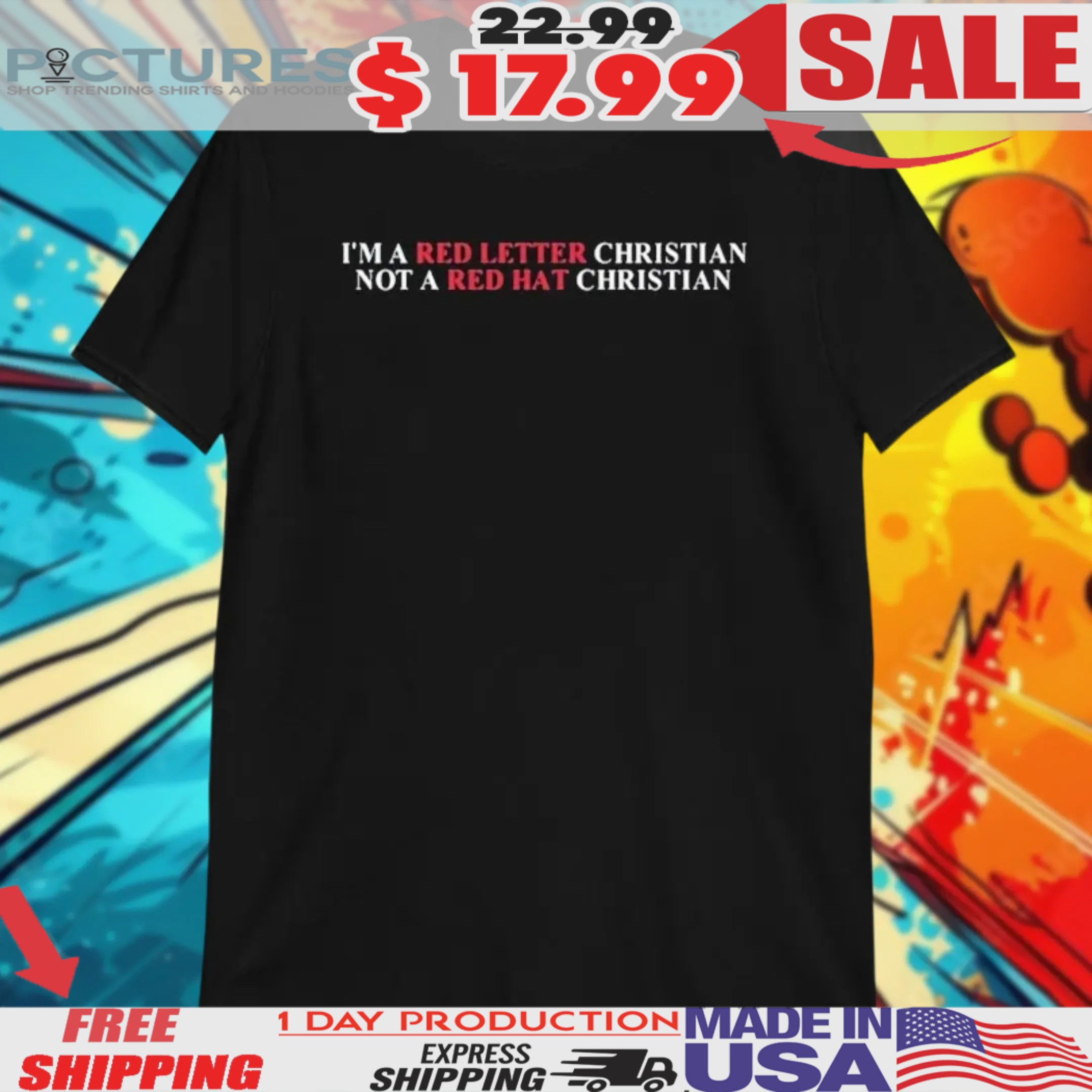 I’m A Red Letter Christian Not A Red Hat Christian Easter Shirt