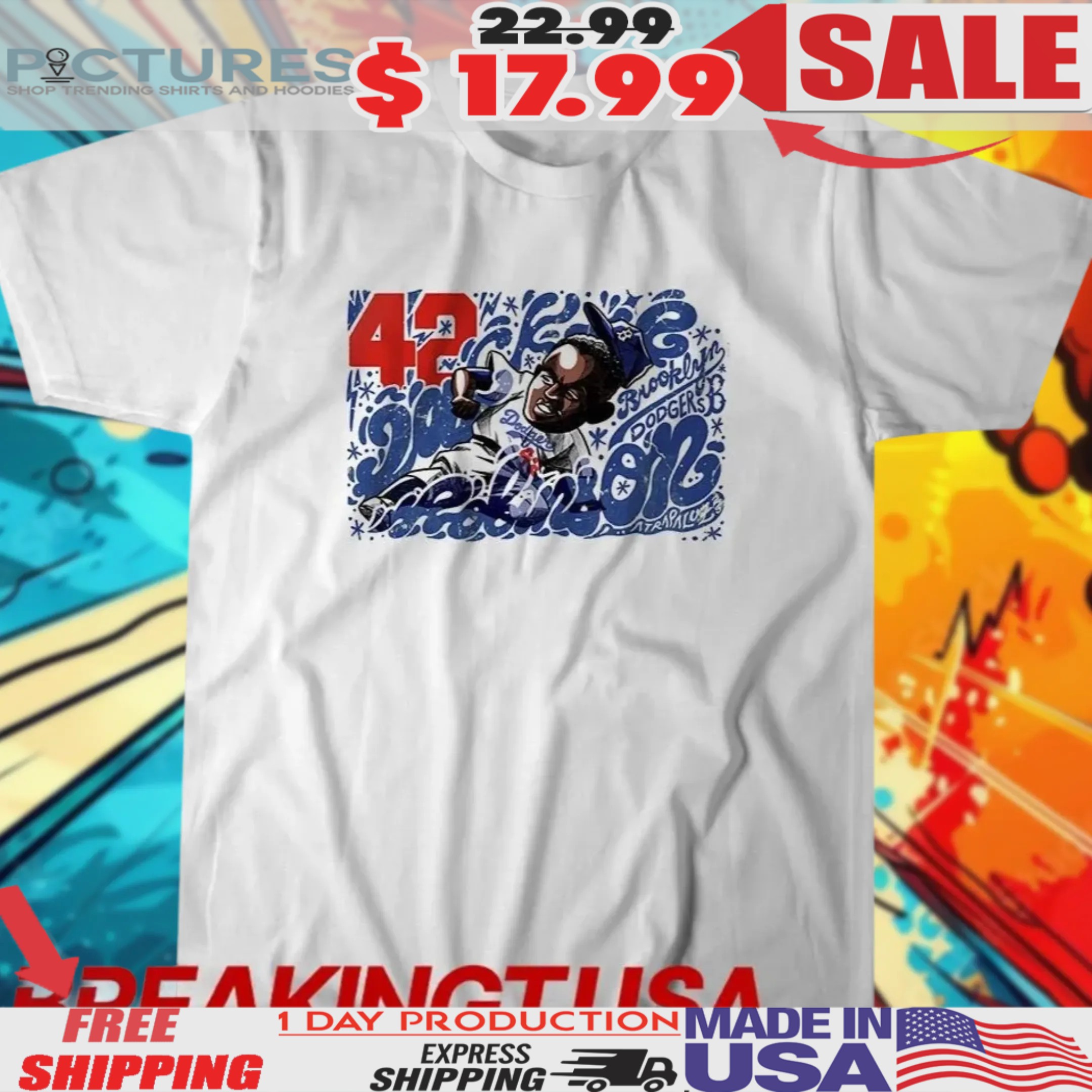 Jackie Robinson Day 2025 MLB Players Wear No. 42 Once A Year In Honor Of Dodgers Legend Shirt