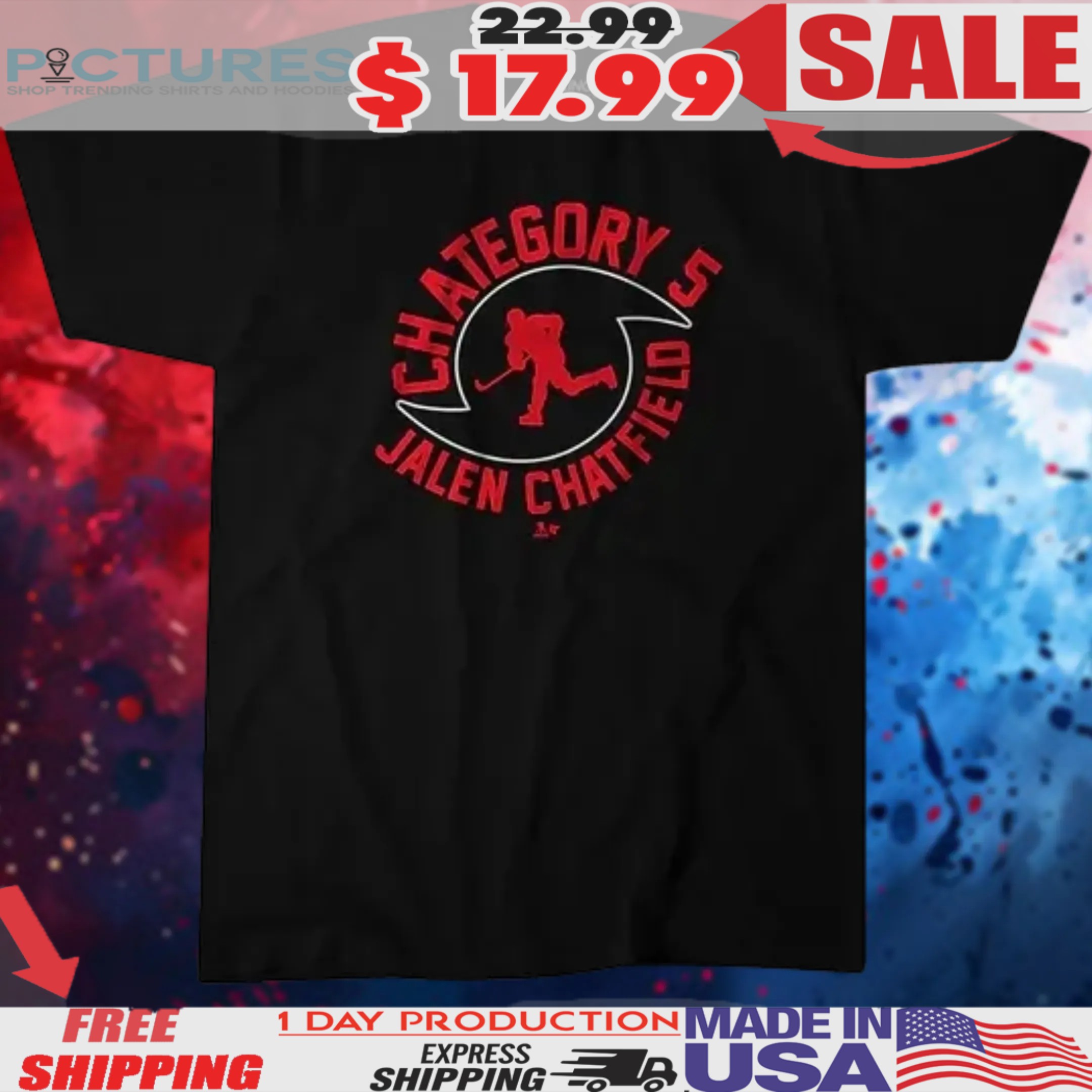 Jalen Chatfield Chategory 5 Carolina Hurricanes Shirt
