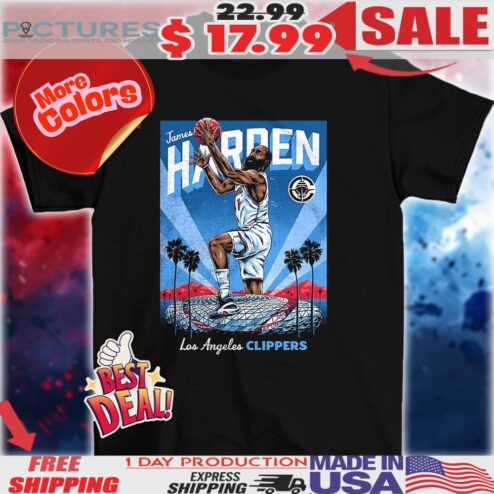 James Harden Los Angeles Clippers Skyline Dunk Pose shirt