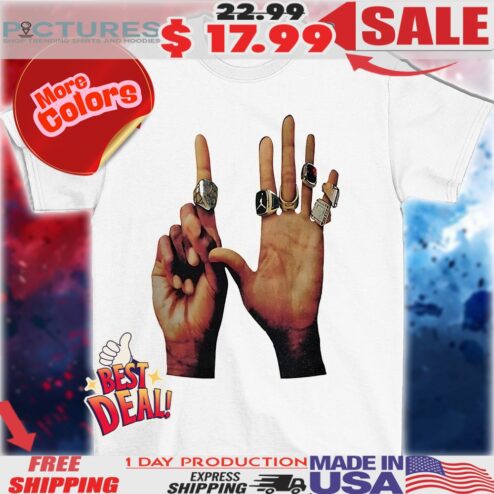 Jayson Tatum Boston Celtics flight MVP rings hand sign shirt
