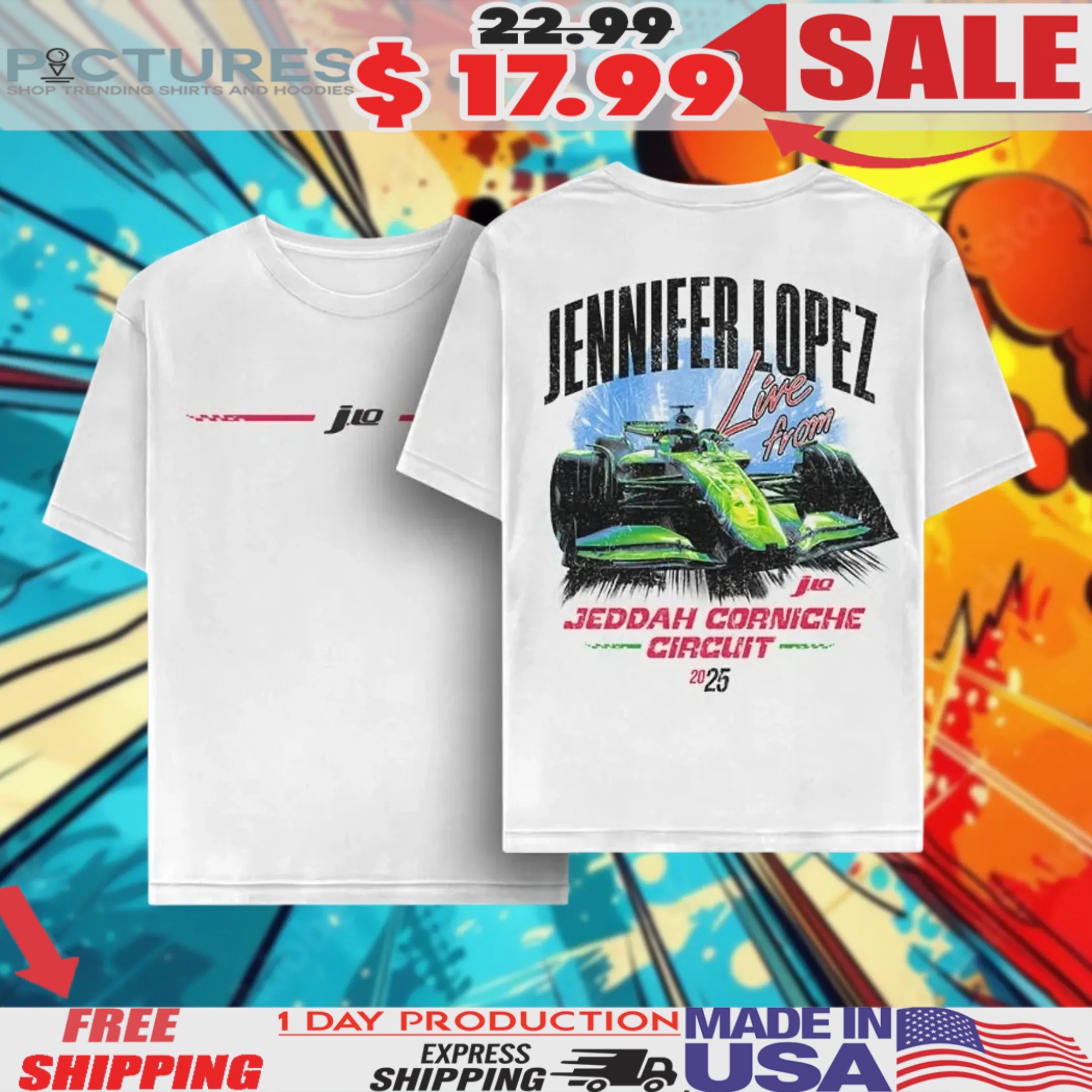 Jennifer Lopez Live From Jeddah Corniche Circuit Shirt