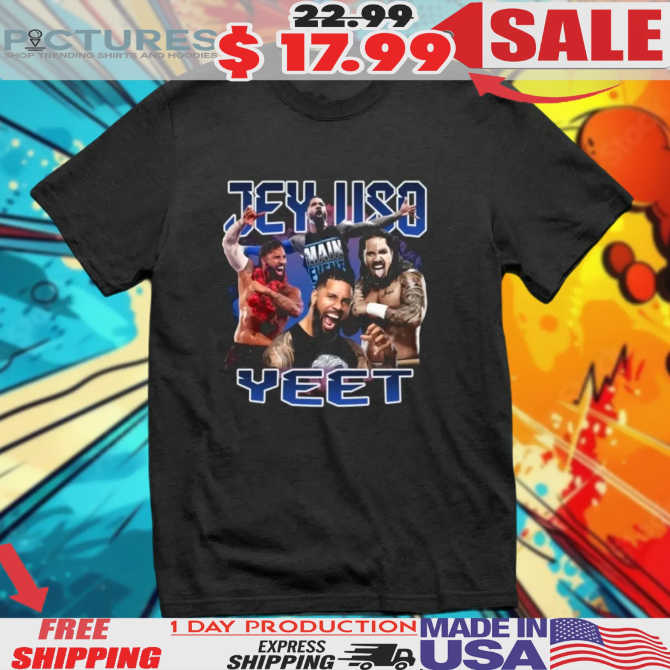 Jey Uso WWE Vintage Bootleg Shirt