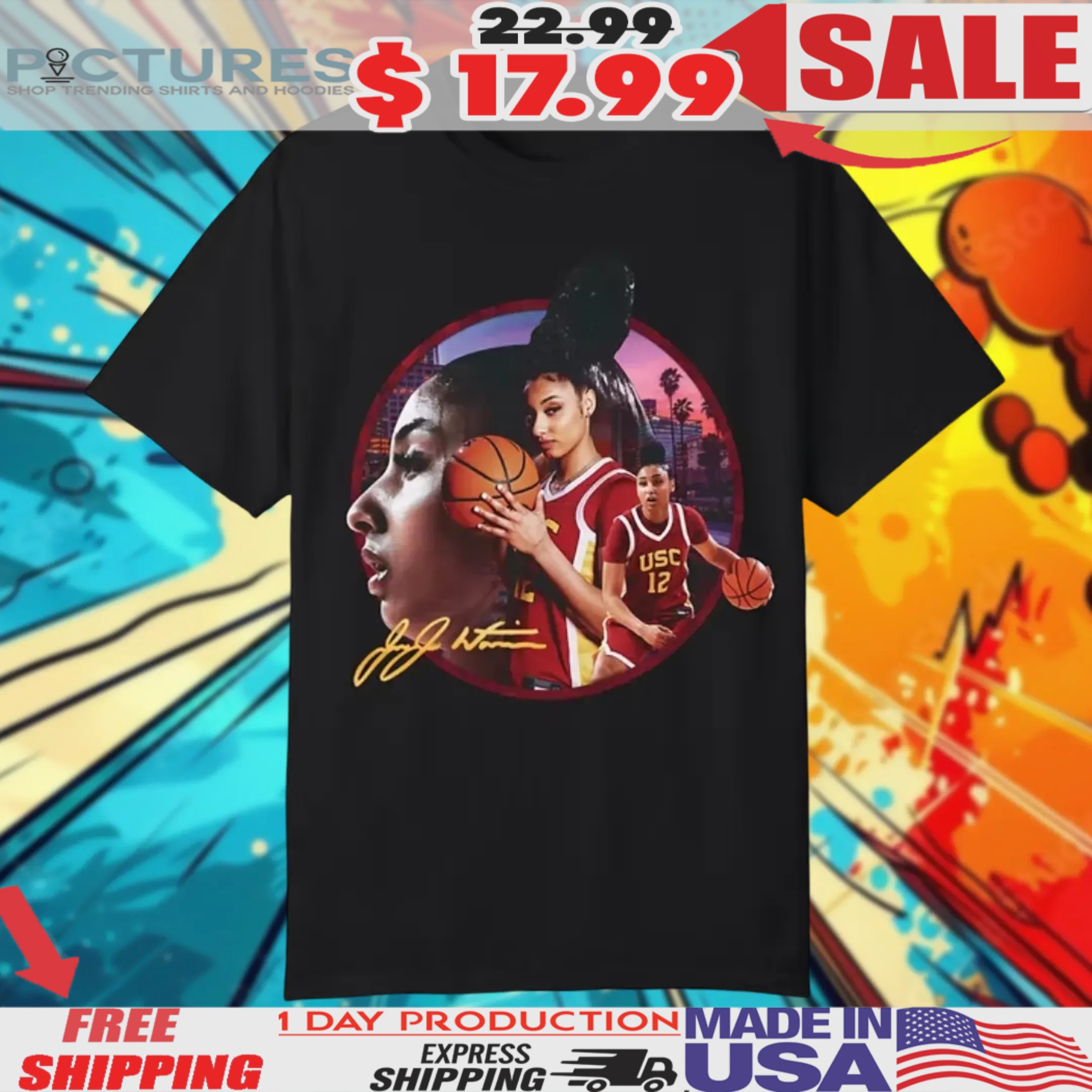 Juju Watkins USC Trojans Basketball Signature Shirt